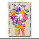 Wildflower Bouquet Applique House Flag