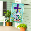Easter Cross Applique House Flag