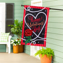 Valentine's Day Pearls Applique House Flag