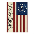 We The People Applique House Flag