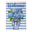 Hydrangea Vase Burlap House Flag