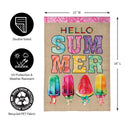 Summer Popsicle Burlap Garden Flag