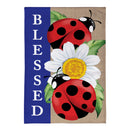 Welcoming Ladybugs Burlap Garden Flag