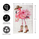 Western Flamingo  Burlap Garden Flag