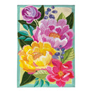 Floral Burst Burlap House Flag
