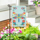 Colorful Dragonfly Burlap Garden Flag