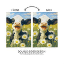 Caleb The Happy Calf Burlap Garden Flag