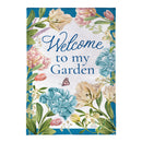 Welcome To My Garden Burlap Garden Flag