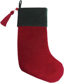 Classic red and green velvet Christmas stocking, finished with a decorative tassel. A perfect festive touch for those who