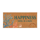 Blue Coastal Beach, Flocked Coir Sassafras Switch Mat 22"x10"