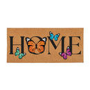 Pollinator Garden Butterfly Family, Flocked Coir Sassafras Switch Mat 22"x10"