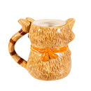 Harvest Blossom Coffee Cup Ceramic Sculpted Raccoon