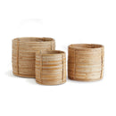 NAPA Home & Garden, CANE RATTAN MINI ROUND BASKETS, SET OF 3