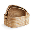 NAPA Home & Garden, CANE RATTAN RECTANGULAR BASKETS, SET OF 3