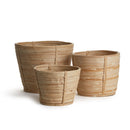 NAPA Home & Garden, CANE RATTAN ROUND TAPERED BASKETS, SET OF 3