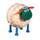 Metal Portly Sheep Garden Statue, 7.5"H