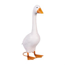 Giddy 21-inch metal porch goose statue for garden and entryway décor