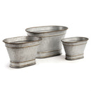 Napa Home Garden, PARIS OBLONG BUCKETS ANTQ GAL ,SET OF 3