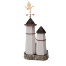 Three Tower Castle Birdhouse with Dragon Weathervane