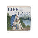 Lake Living Wooden Plock Life is Better 6x6"