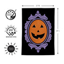 Haunted House Pumpkin Moire Flag Garden