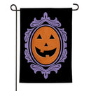 Haunted House Pumpkin Moire Flag Garden