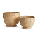 NAPA Home & Garden, CANE RATTAN DECORATIVE FOOTED BOWLS, SET OF 2