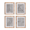 NAPA Home & Garden, ACHROMATIC LINEAR PETITE PRINTS, SET OF 4