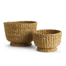 NAPA Home & Garden, SEAGRASS DECORATIVE FOOTED BOWLS, SET OF 2