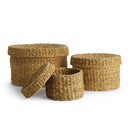 NAPA Home & Garden, SEAGRASS ROUND LIDDED BASKETS, SET OF 3