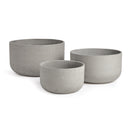 NAPA Home & Garden, CONCRETELITE TERRANEA WIDE POTS, SET OF 3