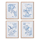 NAPA Home & Garden, MONOCHROMATIC BIRD STUDY, SET OF 4
