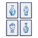 NAPA Home & Garden, ORNAMENTAL URNS IN BLUE, SET OF 4