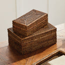 NAPA Home & Garden, BURMA RATTAN RECTANGULAR LIDDED BOXES, SET OF 2,N4TN03BR