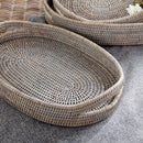 NAPA Home & Garden, BURMA RATTAN OVAL SERVING TRAYS, SET OF 3,N4TN217GY