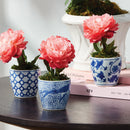 BARCLAY BUTERA DYNASTY MINI FLOWER POTS, SET OF 6