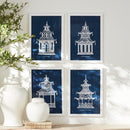 TRADITIONAL PAGODA STUDY, SET OF 4