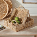 JULIET ABACA NESTING RECTANGULAR TRAYS, SET OF 2