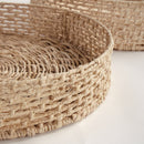 JULIET ABACA ROUND TRAYS, SET OF 2