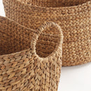 JOSETTE WATER HYACINTH BASKETS WITH HANDLES, SET OF 2