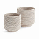 NAPA Home & Garden, BURMA RATTAN CACHEPOTS LARGE, SET OF 2