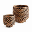 NAPA Home & Garden, BURMA RATTAN CACHEPOTS SMALL, SET OF 2