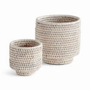 NAPA Home & Garden, BURMA RATTAN CACHEPOTS SMALL, SET OF 2