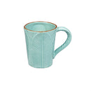 Ceramic Leaf Cup, 12 OZ, Blue