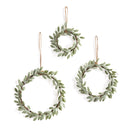 NAPA Home & Garden, LAMBS EAR WREATH ORNAMENTS, SET OF 3