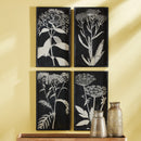 NAPA Home & Garden, MONOCHROME QUEEN ANNE'S LACE PRINTS, SET OF 4,NH404