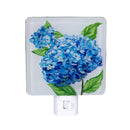 VivaStyle Nightlight Glass Square Hydrangea, 5.25"H