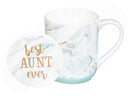 Ceramic Cup w/ Ornament/Coaster Gift Set, 10 oz., Aunt