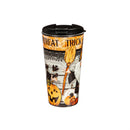 Ceramic Perfect Travel Cup and Puzzle Gift Set, 17oz, w/ Box, Trick Or Treat Gnome