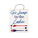 Printed Metal Hanging Blue Lake & Lodge Sign